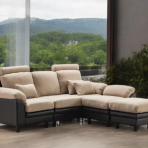Sofa Sofa 3-seat High Back Fabric Elastic